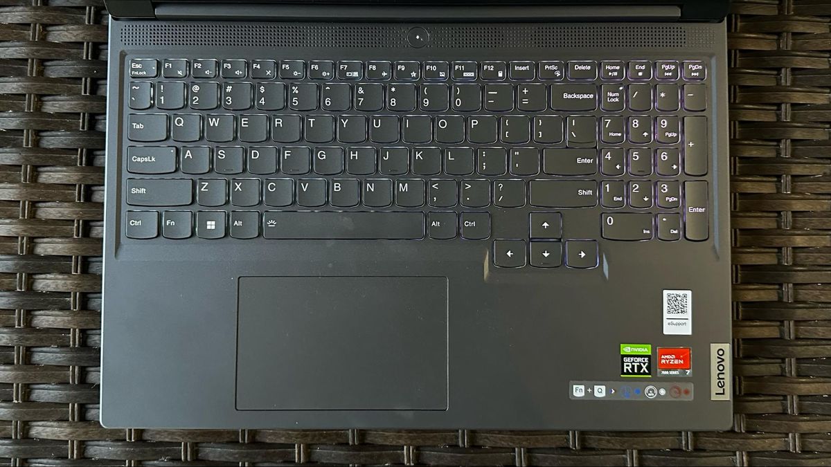 Keyboard and Touchpad on the Lenovo Legion Slim 5