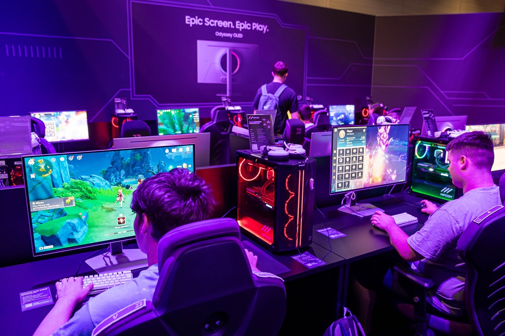 ▲ منطقة Odyssey Gaming في جناح Samsung في Gamescom 2024