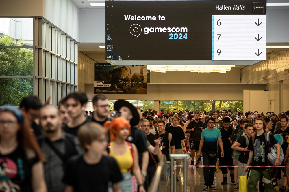 ▲ تجمع حشود من اللاعبين في Gamescom 2024.