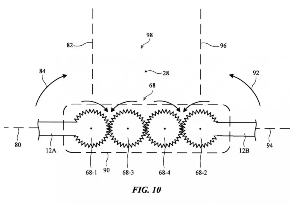 Apples foldable hinge patent 1