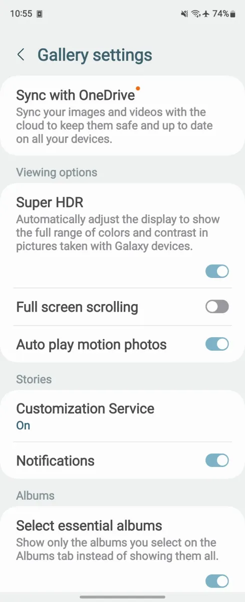 Super HDR toggle in One UI 6.1.1.jpg 1