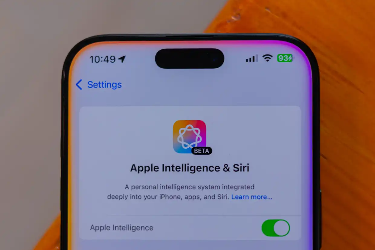 Apple Intelligence settings 1