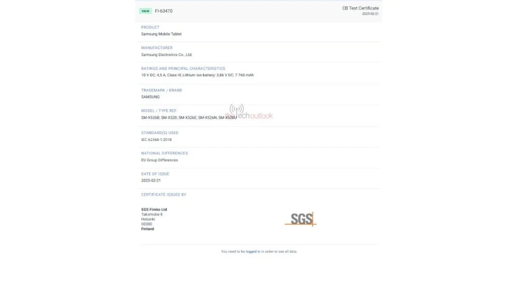 Samsung Galaxy Tab S10 FE SGS
