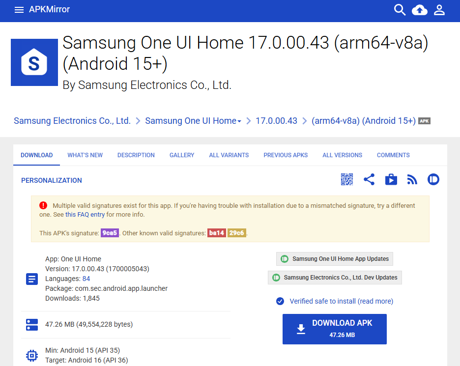 One UI Home 17
