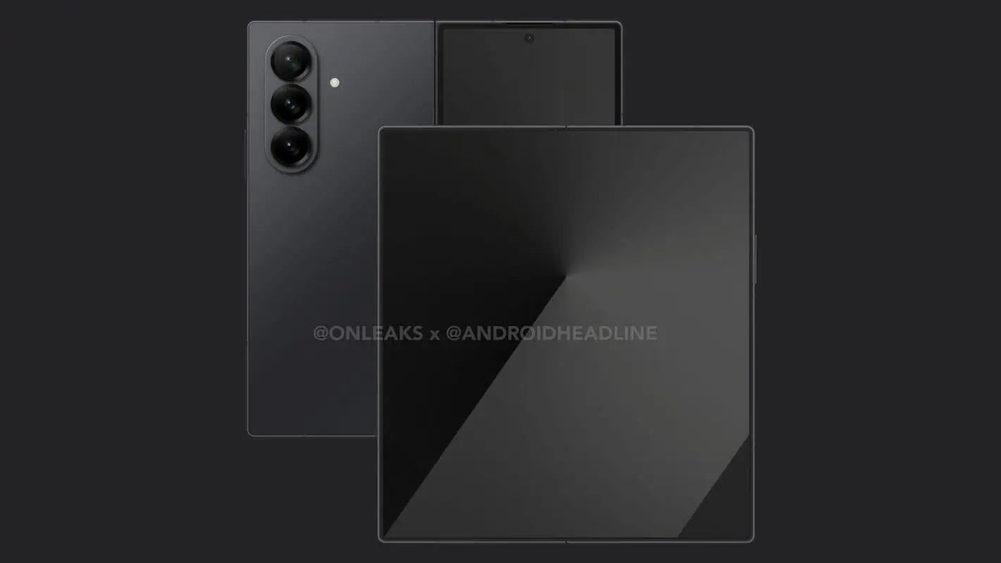 Samsung Galaxy Z Fold 7 CAD renders by OnLeaks and AndroidHeadlines