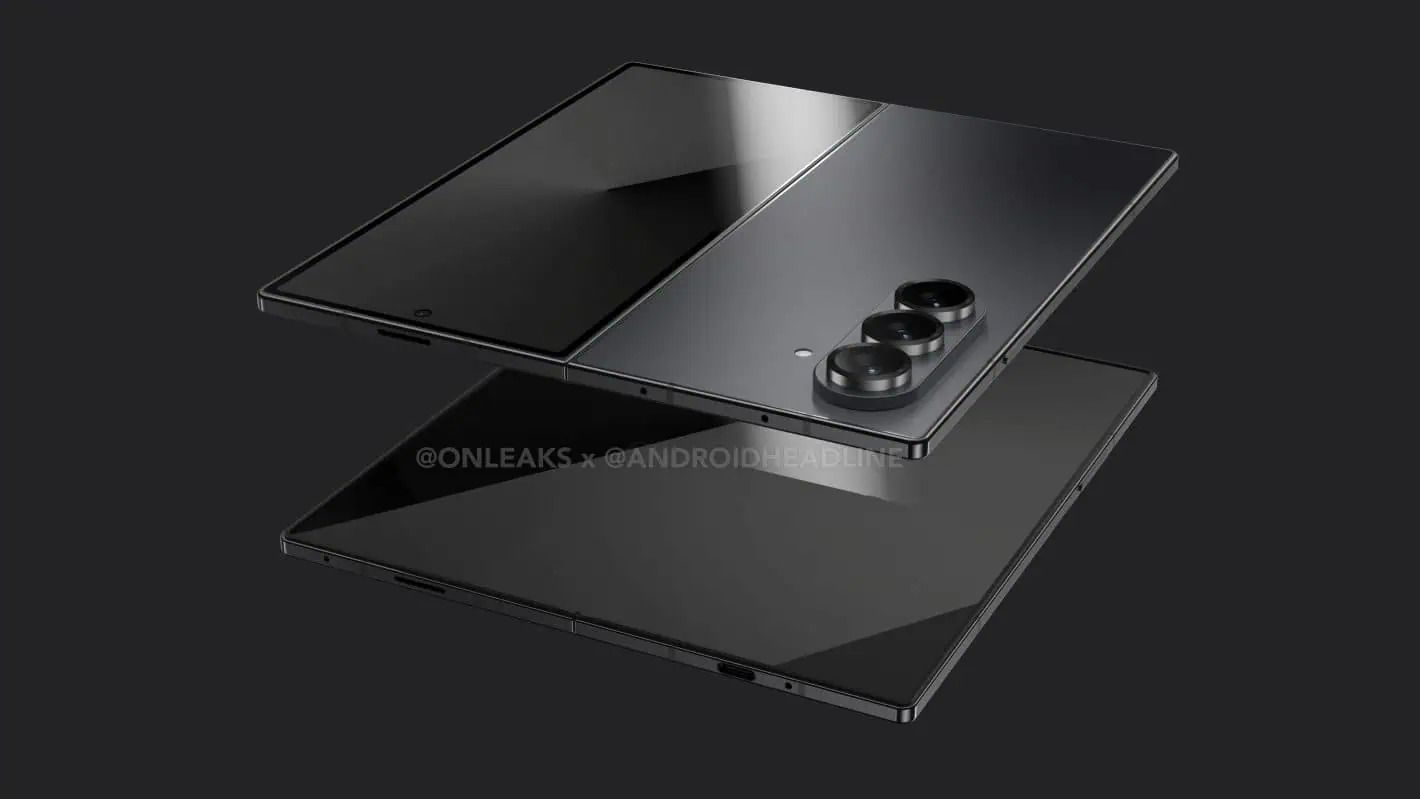 Samsung Galaxy Z Fold 7 CAD renders by OnLeaks and AndroidHeadlines3