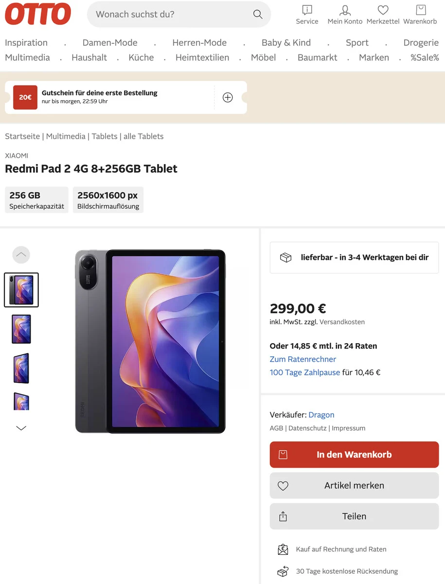 redmi pad 2 retailer leaks