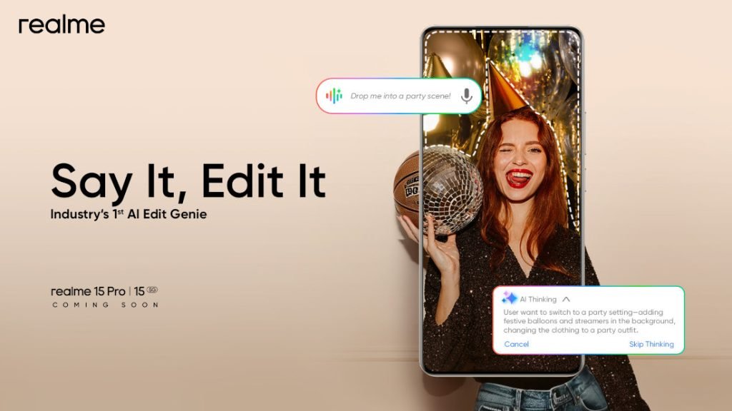 Realme 15 series AI Edit Genio