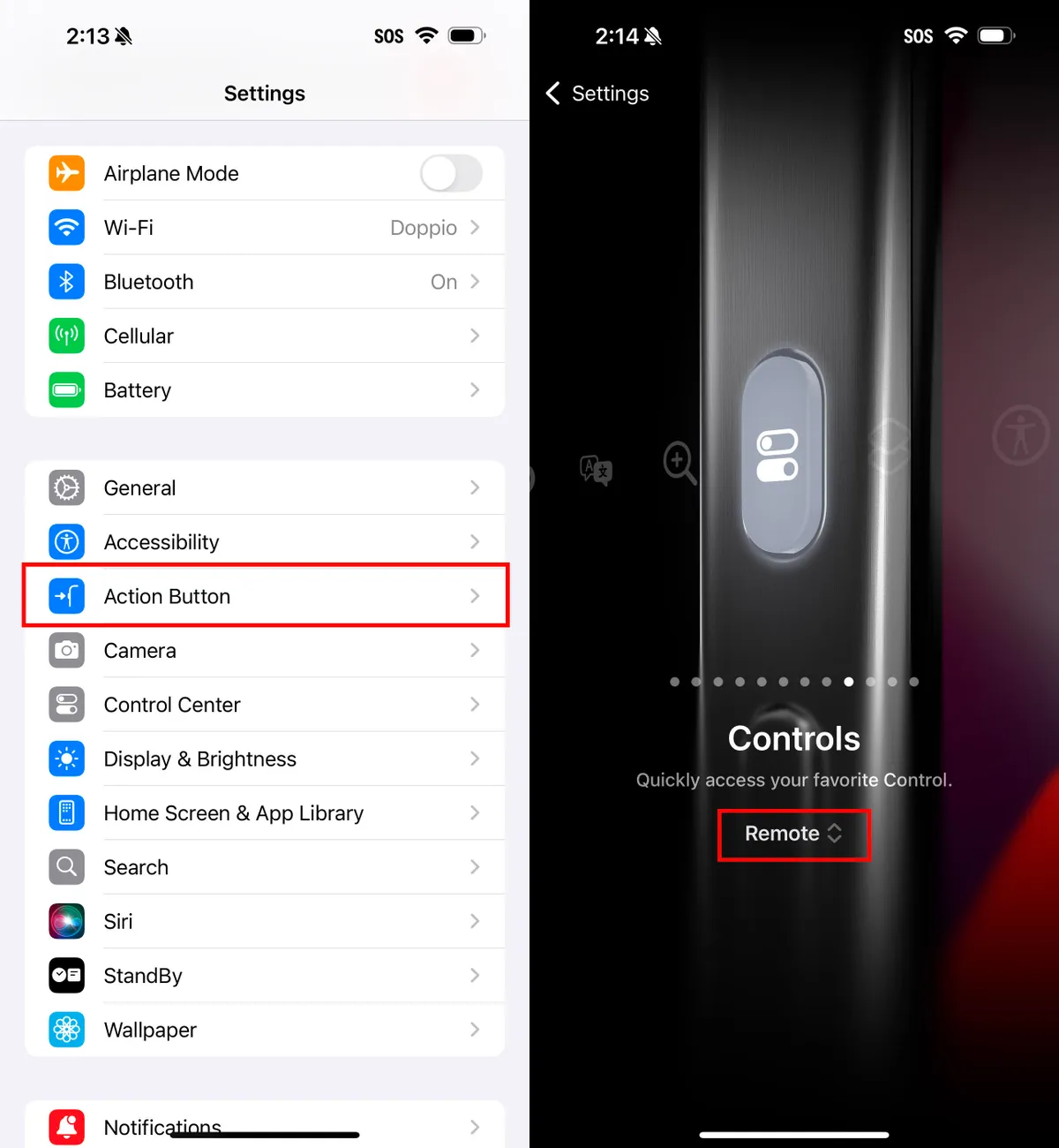 ios18 settings action 2up callouts
