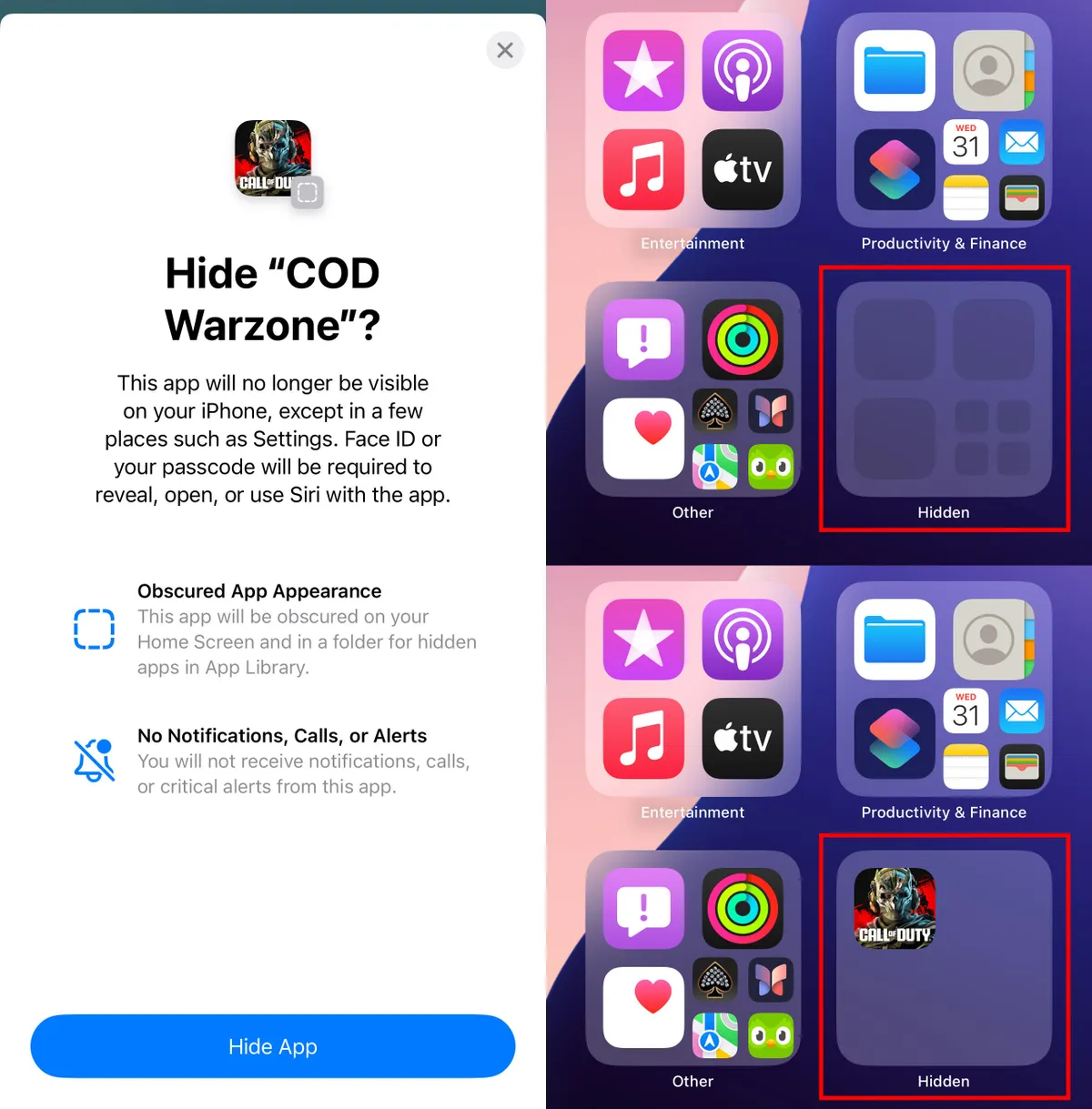 ios18 settings hidden folder 3up