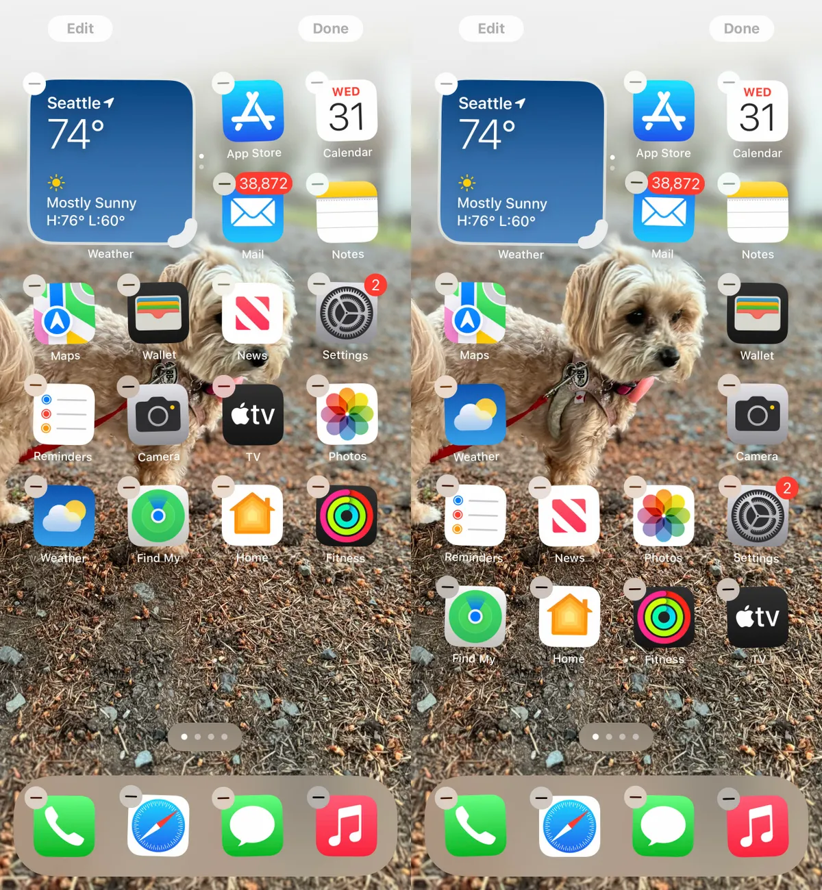 ios18 settings home layout 2up