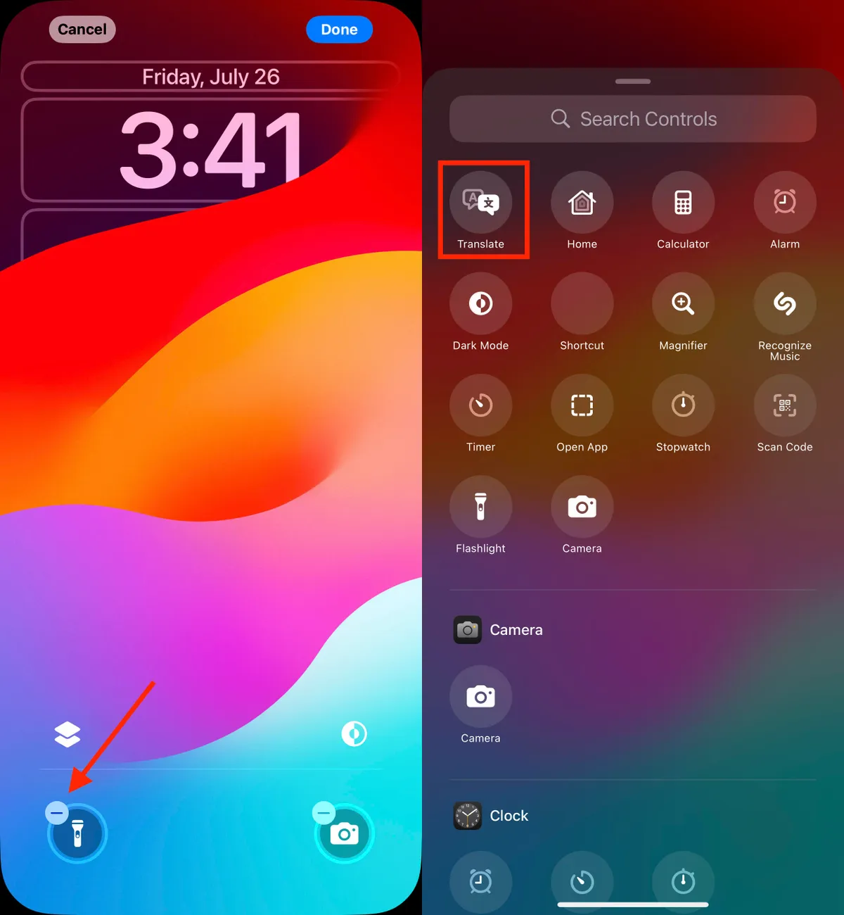 ios18 settings lock buttons 2up callout