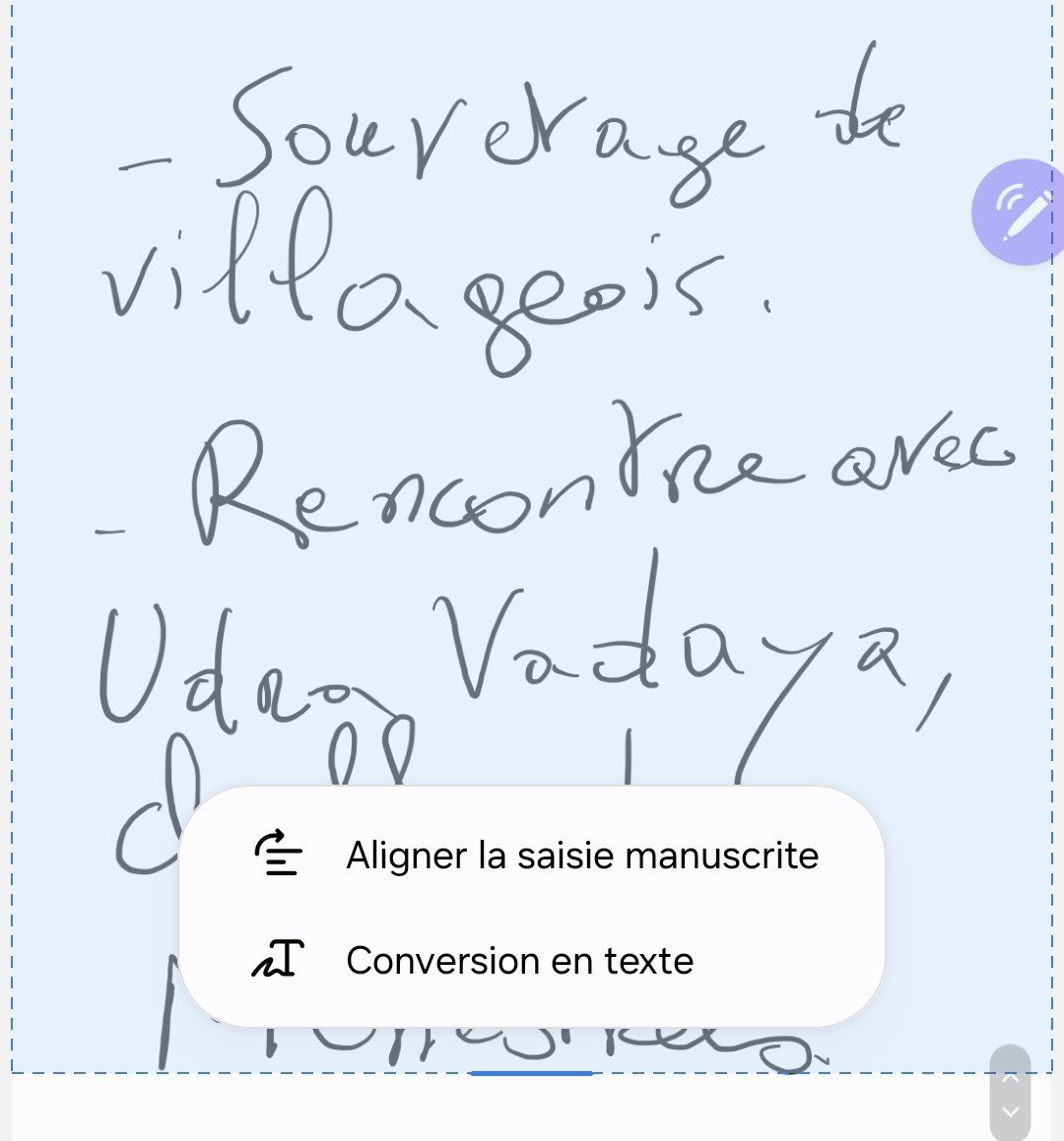 manuscrite samsung notes