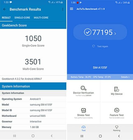 سعر سامسونج a10s: سعر ومواصفات سامسونج a10s samsung A10 10 Samsung Galaxy A10 Benchmark Results