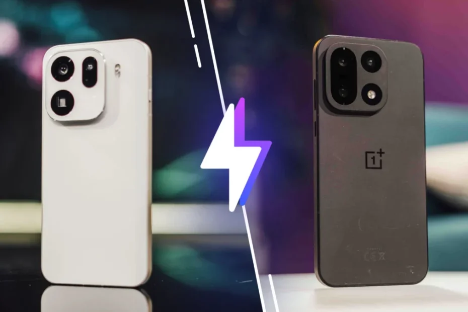 مقارنة بين هاتف OnePlus 15 وهاتف OPPO Find X9 Pro: كيف تختار أفضل هاتف ذكي عالي المواصفات؟ 14 oneplus 15 vs oppo find x9 pro 1200x675 1