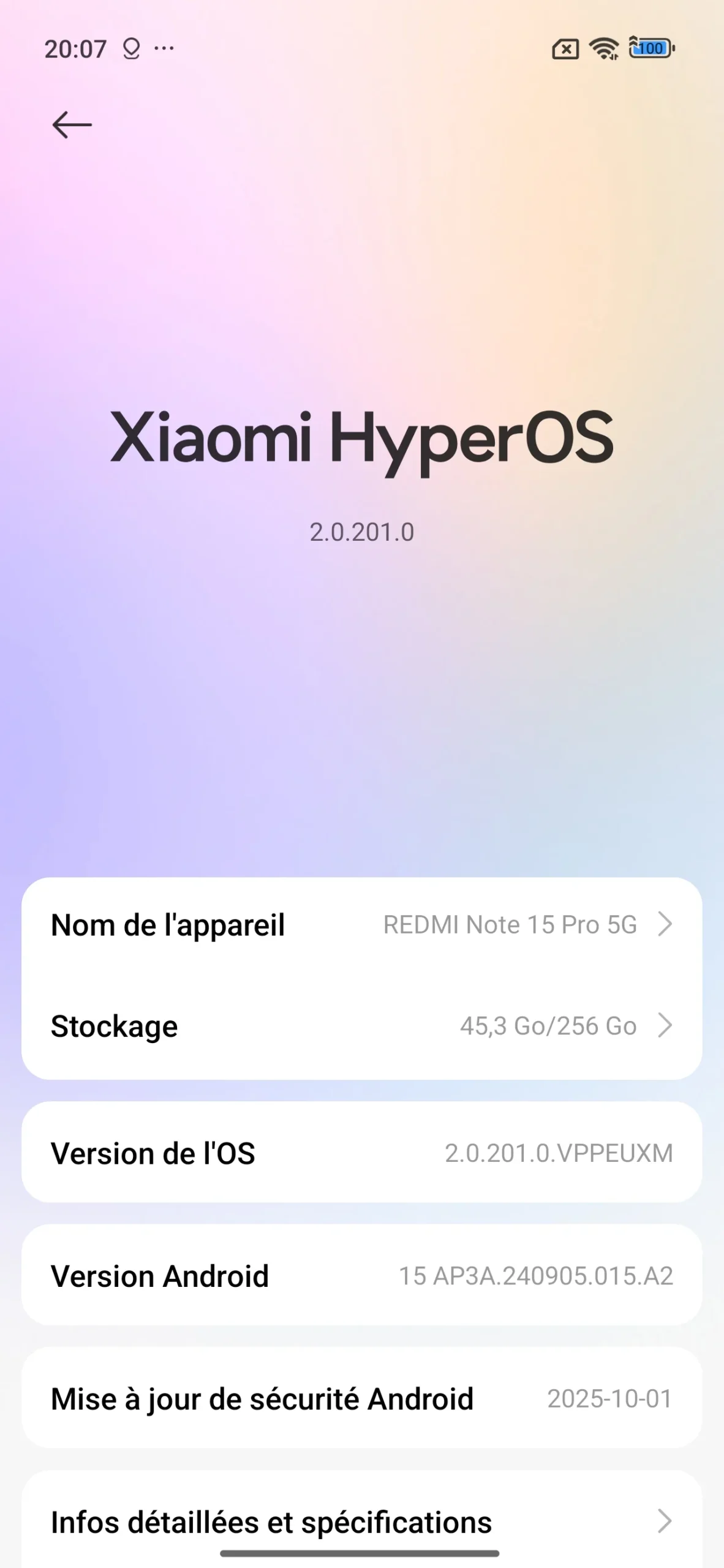 سعر REDMI Note 15 Pro+ 5G - مواصفات ريدمي نوت 15 برو+ 5G 13 screenshot 2025 12 22 20 07 06 750 comandroidsettings scaled