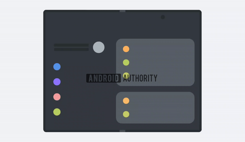 يظهر تصميم سامسونج القابل للطي العريض في إصدار البرنامج الداخلي 2 Samsung wide foldable design black