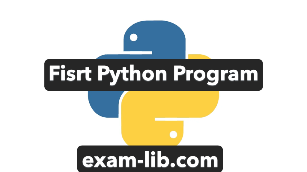 Your First Python Program first python program